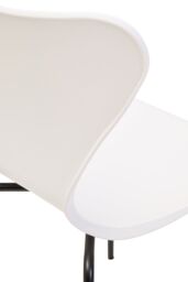 Orsina Laila Dining Chair With White Seat in Black - thumbnail 5