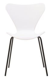 Orsina Laila Dining Chair With White Seat in Black - thumbnail 1
