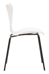 Orsina Laila Dining Chair With White Seat in Black - thumbnail 3