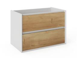 Vente-unique Wall-Hung Bathroom Vanity Unit With Inset Basin - Light Natural and in Light Oak - thumbnail 6