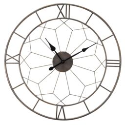 mysmartbuy London Indoor or Outdoor Garden Metal Skeleton Wall Clock - 60cm Dia in Copper - thumbnail 2