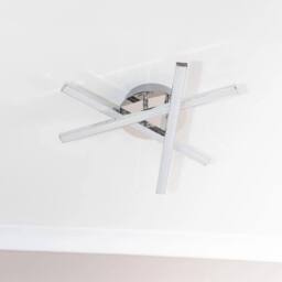EONLION Adjustable Fitting Integrated LED 4000K IP44 Rated Chrome 3 Arm in Silver - thumbnail 3