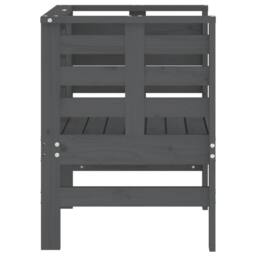 Berkfield Home Beautiful Garden Chairs 2 pcs Grey 61.5x53x71 cm Solid Wood Pine - thumbnail 6