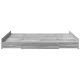 Berkfield Home Storage Bed Frame with Drawer with Headboard with Storage Grey sonoma 160 x 200 cm - thumbnail 5