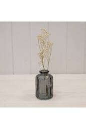 KDMD Traditional Cool Grey Ribbed Glass Bottle - thumbnail 2