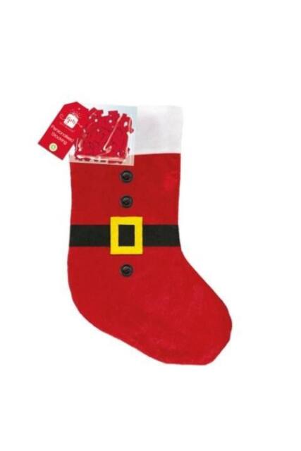 KDMD Santa Christmas Stocking Traditional Santa Jacket Style 3 Pack in Red - image 1