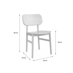 sweeek Pair Of Hevea Wood Chairs in Light Brown - thumbnail 5
