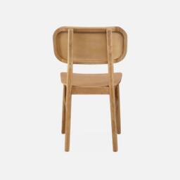 sweeek Pair Of Hevea Wood Chairs in Light Brown - thumbnail 3