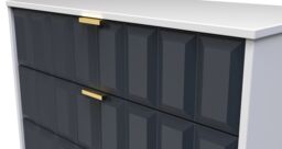 Ready Assembled 2 U Metro 5 Drawer Chest (Ready Assembled) in Dark Blue - thumbnail 4
