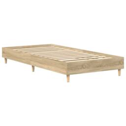 Berkfield Home Bed Frame No Mattress Sonoma Oak 100x200 cm Engineered Wood in Light Brown - thumbnail 7