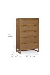 Teamson Home Hatteras Chest of Drawers 5 Drawer Bedroom Dresser in Natural - thumbnail 5