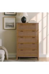 Teamson Home Hatteras Chest of Drawers 5 Drawer Bedroom Dresser in Natural - thumbnail 2