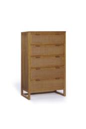 Teamson Home Hatteras Chest of Drawers 5 Drawer Bedroom Dresser in Natural - thumbnail 1