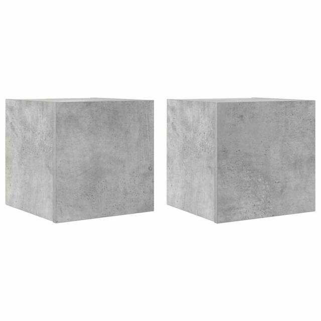 Berkfield Home Wall Mounted TV Cabinets 2 pcs Concrete Grey 30.5x30x30 cm - image 1