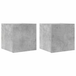 Berkfield Home Wall Mounted TV Cabinets 2 pcs Concrete Grey 30.5x30x30 cm - thumbnail 1