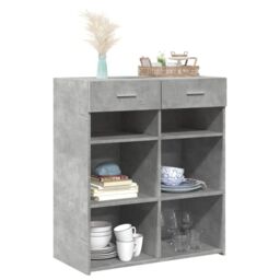 Berkfield Home Sideboard Concrete Grey 80x42.5x93 cm Engineered Wood - thumbnail 3