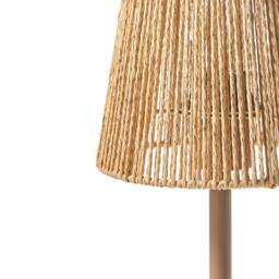 Wyld and Coco Table Lamp - Brown Paper Rope Shade Matte Iron Base - thumbnail 5