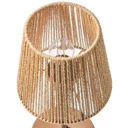 Wyld and Coco Table Lamp - Brown Paper Rope Shade Matte Iron Base - thumbnail 4