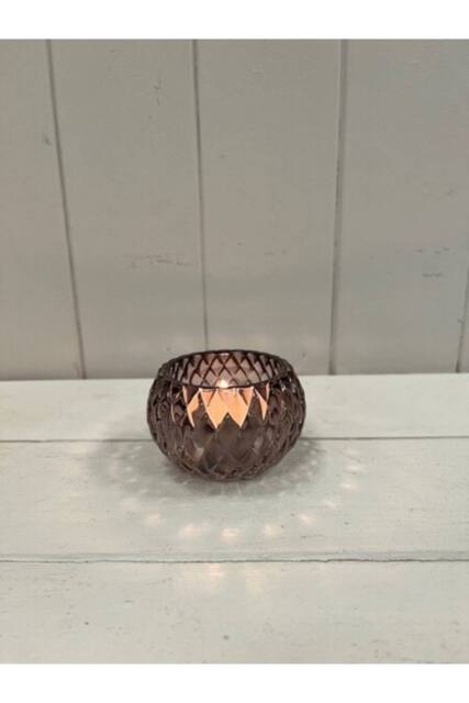 KDMD Amethyst Diamond Pattern Tealight Holder in Purple - image 1