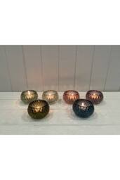 KDMD Amethyst Diamond Pattern Tealight Holder in Purple - thumbnail 2