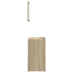 Berkfield Home Bathroom Furniture Set Sonoma Oak Engineered Wood in Brown - thumbnail 7