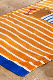 Catherine Lansfield 'Hot Dog' Cotton Beach Towel in Orange - thumbnail 2