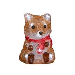 Samuel Alexander 14cm Light up Christmas Ice Fox with 12 Cool White LEDs in Brown - thumbnail 9