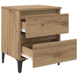 Berkfield Home Bed Cabinet Artisan Oak 40x35x50 cm Engineered Wood in Brown - Size: 40 x 35 x 50 cm - thumbnail 5