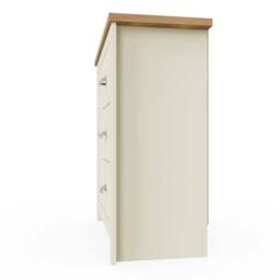 SPETLEK Sideboard Cabinet Living Room Multi Unit 3 Drawers in Cream - Size: 0.6m2 - thumbnail 4