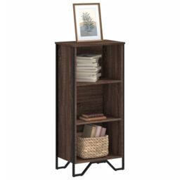 Berkfield Home Bookcase Brown Oak 50x31x106 cm Engineered Wood - Size: 50 x 31 x 106 cm - thumbnail 1
