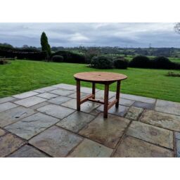 Churnet Valley Garden Furniture Ltd Valley Round Garden Dining Table - Timber - Minimal Assembly Required in Brown - thumbnail 4