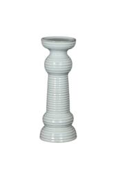 KDMD Sile Medium Ceramic Pillar Candle Holder for Elegant Retail Displays in White - thumbnail 1