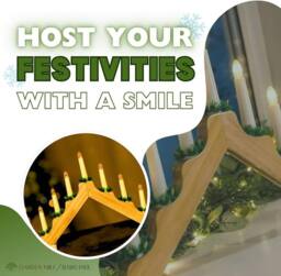Marco Paul Christmas Candle Bridge, Traditional Indoor Xmas Decorations in Light Oak - thumbnail 5