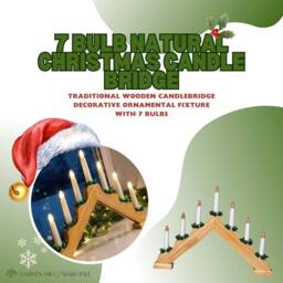 Marco Paul Christmas Candle Bridge, Traditional Indoor Xmas Decorations in Light Oak - thumbnail 4