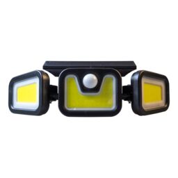 mysmartbuy Solar Powered 260 Lumen PIR Motion Sensor Outdoor Security Wall Light with 3 LED COB Heads, 3 Lighting Modes & 3m Detection Range in Black - thumbnail 5