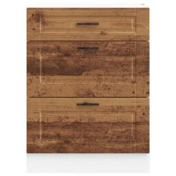 Berkfield Home Kitchen Base Cabinet Porto Old Wood Engineered Wood in Brown - thumbnail 4