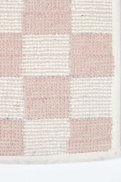 Homescapes Check 100% Cotton Non Slip Bath Mat in Pink - thumbnail 4