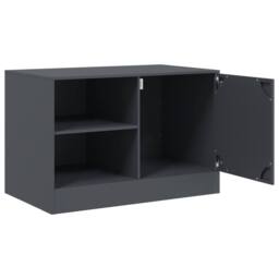 Berkfield Home TV Cabinets 2 pcs Anthracite 67x39x44 cm Steel in Dark Grey - Size: 67 x 39 x 44 cm - thumbnail 7