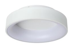 Lucide 'MIRAGE' Dimmable Stylish Indoor Decorative LED Flush Ceiling Light in White - thumbnail 2