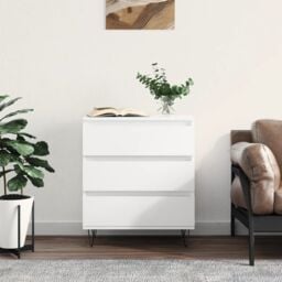 Berkfield Home Sideboard White 60x35x70 cm Engineered Wood - Size: 60 x 35 x 70 cm - thumbnail 1