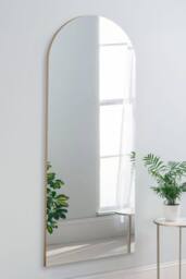 Yearn Mirrors Large Contemporary Arched Mirror in Gold - thumbnail 1