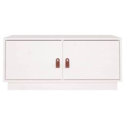Berkfield Home Beautiful Coffee Table White 80x50x35 cm Solid Wood Pine - Size: 80 x 50 x 35 cm - thumbnail 6