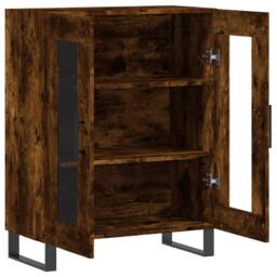 Berkfield Home Sideboard Smoked Oak 69.5x34x90 cm Engineered Wood in Brown - thumbnail 6