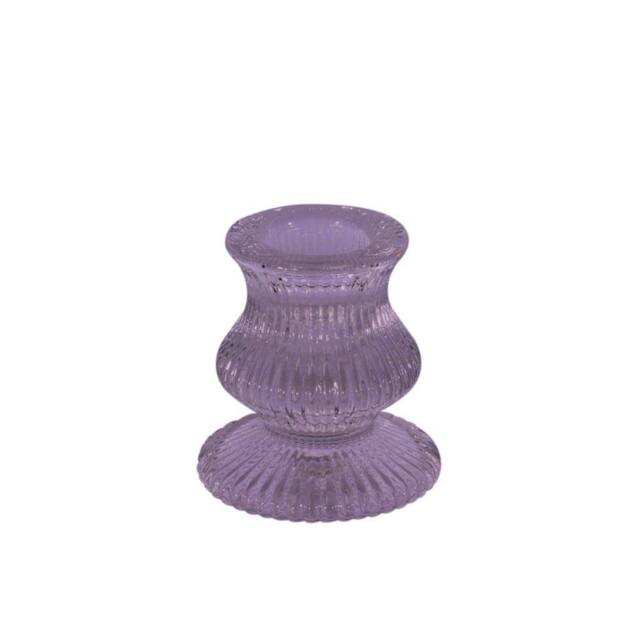 KDMD Lilac Eliza Glass Taper Candle Holder 6cm 5 Pack - image 1