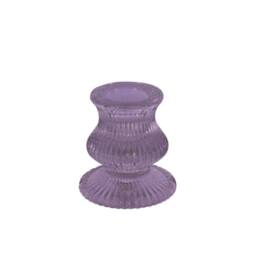 KDMD Lilac Eliza Glass Taper Candle Holder 6cm 5 Pack - thumbnail 1