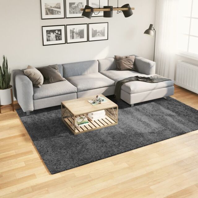 Berkfield Home Rug OVIEDO Short Pile Anthracite 200x280 cm in Black - Size: Medium - image 1