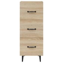 Berkfield Home Sideboard Sonoma Oak 34.5x34x90 cm Engineered Wood in Light Tan - thumbnail 5