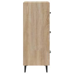 Berkfield Home Sideboard Sonoma Oak 34.5x34x90 cm Engineered Wood in Light Tan - thumbnail 7