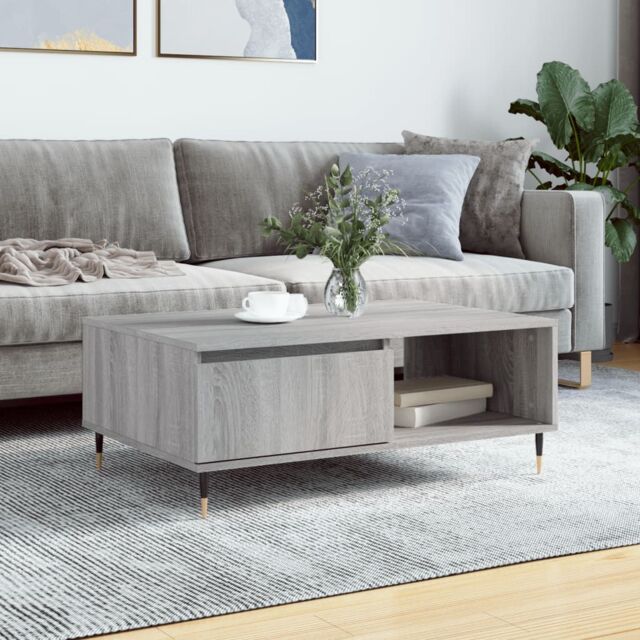 Berkfield Home Coffee Table Grey Sonoma 90x60x35 cm Engineered Wood - Size: 90 x 60 x 35 cm - image 1