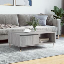 Berkfield Home Coffee Table Grey Sonoma 90x60x35 cm Engineered Wood - Size: 90 x 60 x 35 cm - thumbnail 1